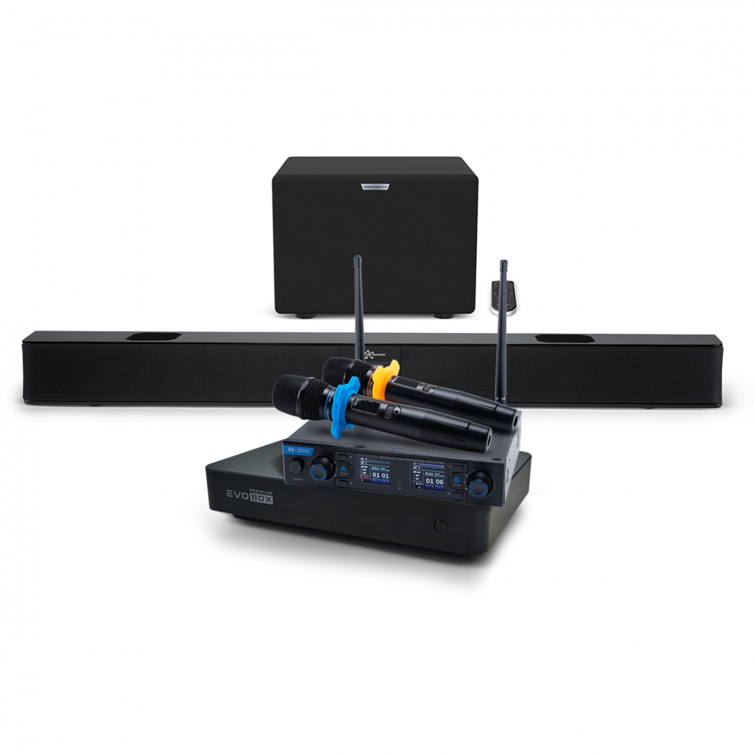 Hi-End караоке-система EVOBOX Premium + EvoSoundBar (саундбар с караоке) в Кропоткине