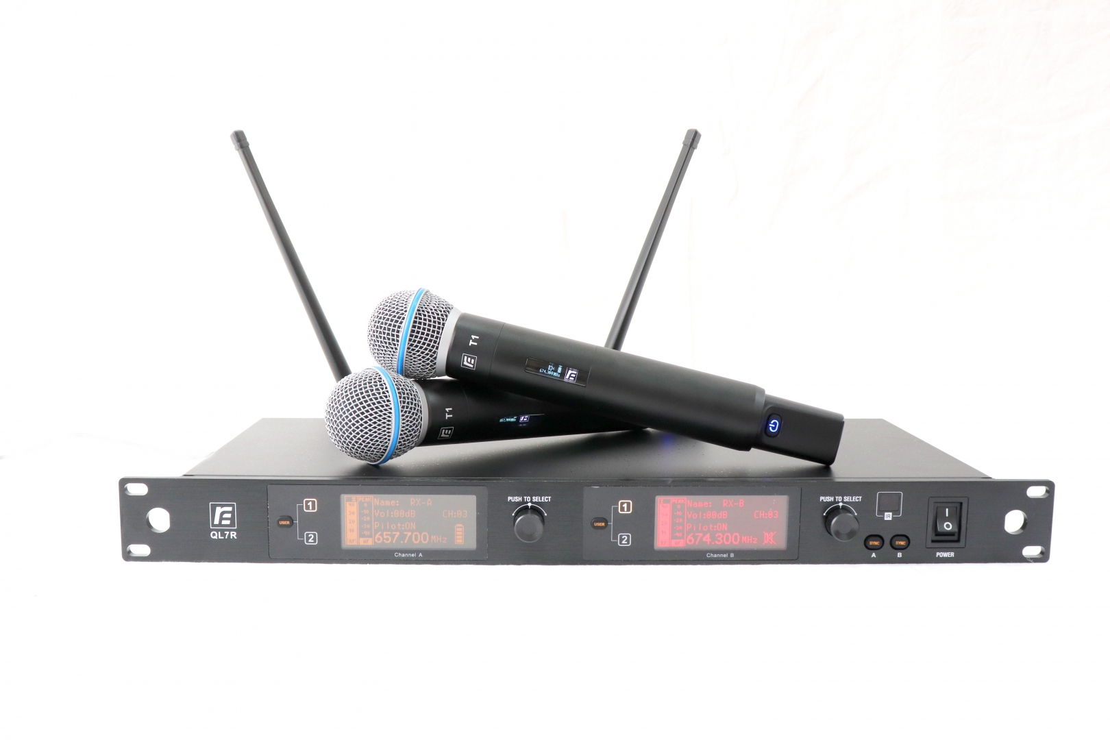 RFIntell QL7R/T1-A 651,800-683,400 МГц 2-канальная радиосистема с 2-мя ручными микрофонами в Кропоткине