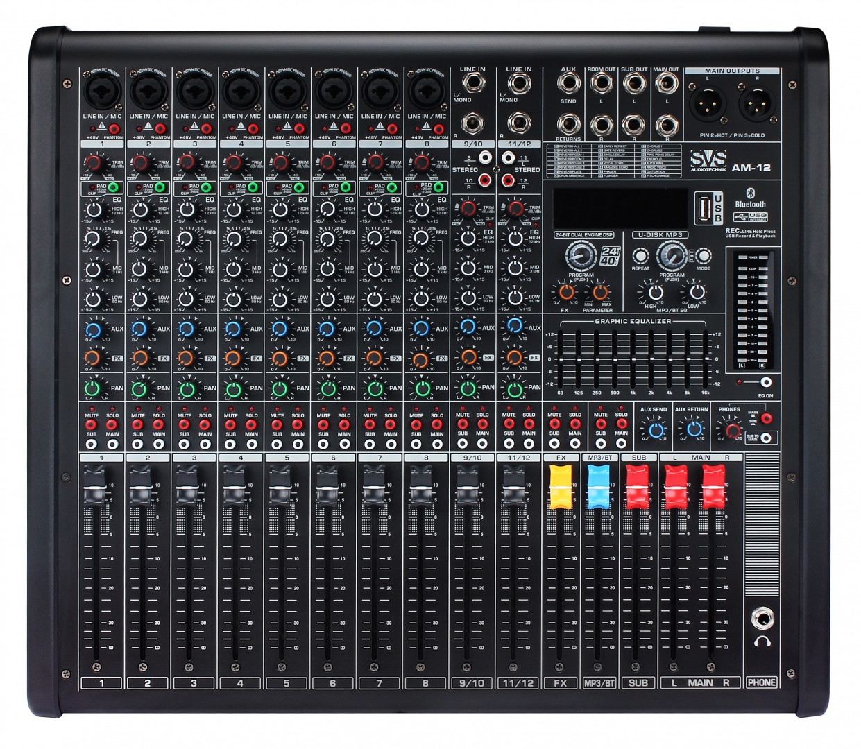SVS Audiotechnik mixers AM-12 Микшерный пульт аналоговый, 12-канальный в Кропоткине