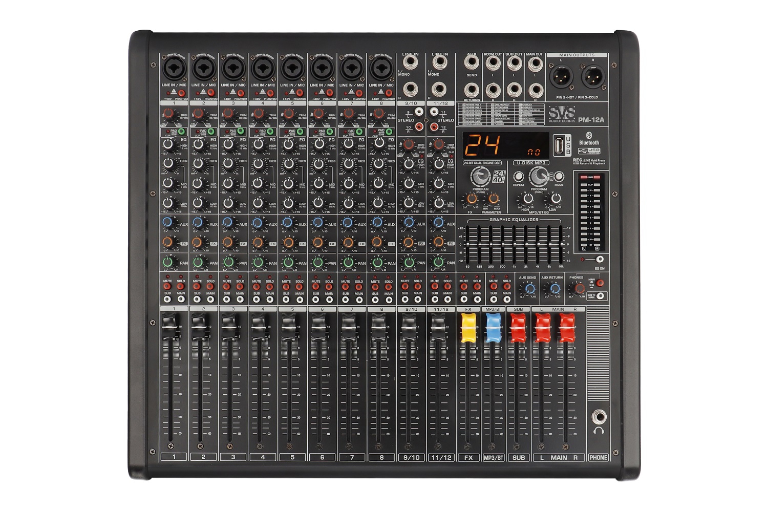 SVS Audiotechnik mixers PM-12A Активный аналоговый микшерный пульт, 12-канальный в Кропоткине